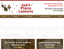 Tablet Screenshot of joespianolessons.com